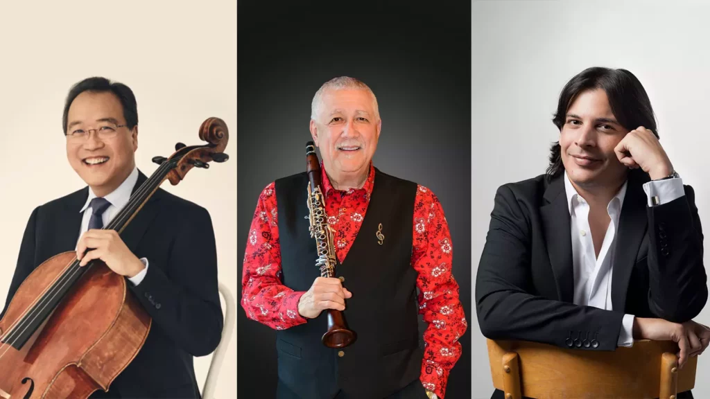 Yo-Yo Ma, Paquito D'Rivera, Jose Luis Gomez for premiere with National Symphony Orchestra