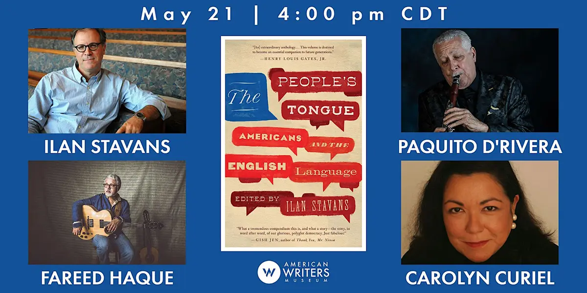 American Writers Museum event on May 21 at 4 o'clock